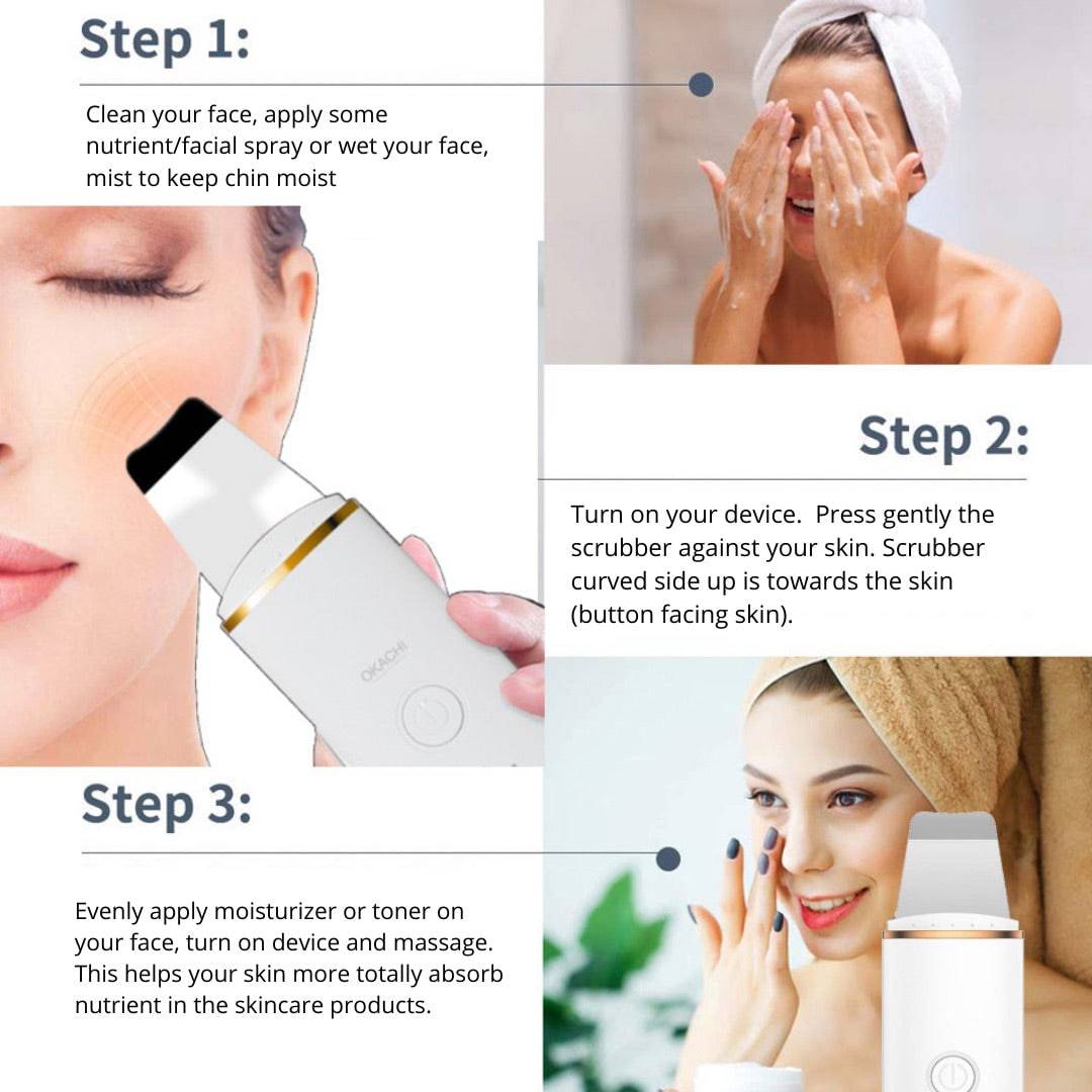 Ultrasonic Ion Skin Scrubber - Foreverfly