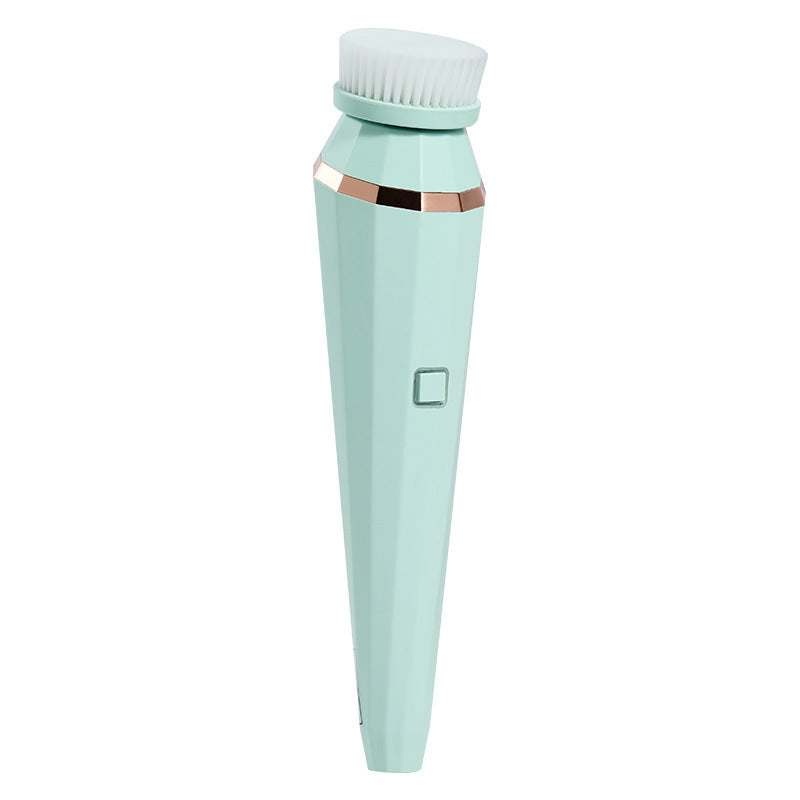 4 In 1 USB Rechargeable Electric Facial Cleansing Brush Soft Skin Care Portable Massager Face Brush Deep Cleaning Device - Foreverfly