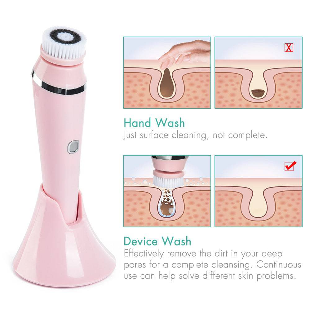 4 in 1 Facial Cleansing Brush Set - Foreverfly