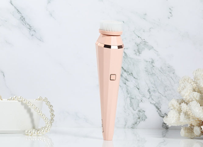 4 In 1 USB Rechargeable Electric Facial Cleansing Brush Soft Skin Care Portable Massager Face Brush Deep Cleaning Device - Foreverfly