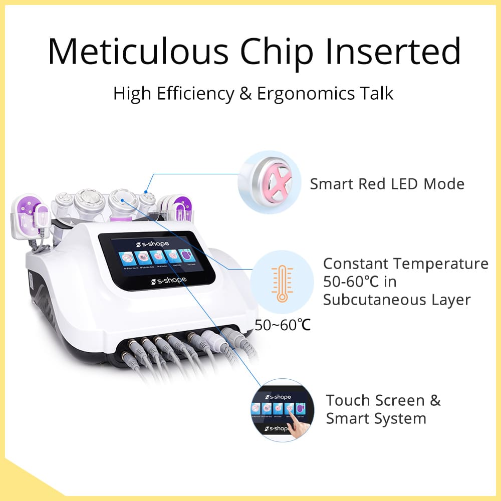 30K  6 In 1 S Shape Cavitation Machine With Lipo Laser 5mw - Foreverfly