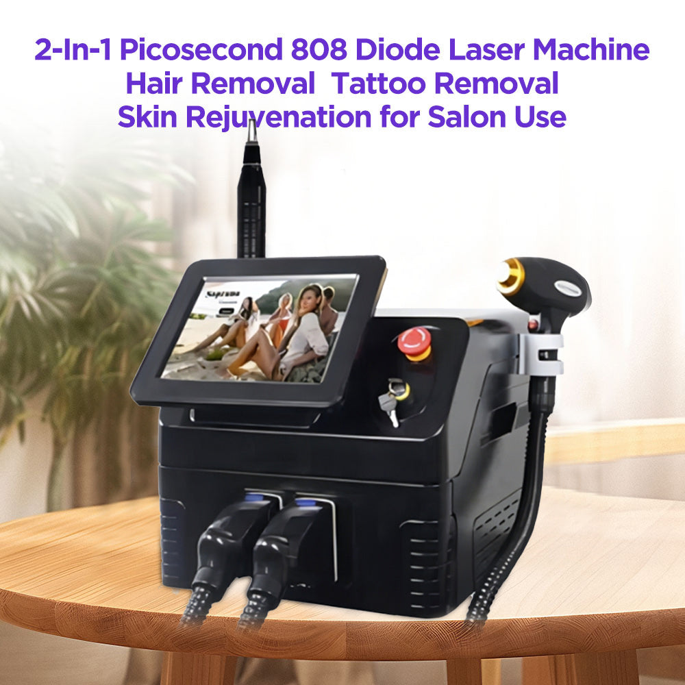 2-In-1 Picosecond 808 Diode Laser Machine Hair Removal Tattoo Removal - Foreverfly