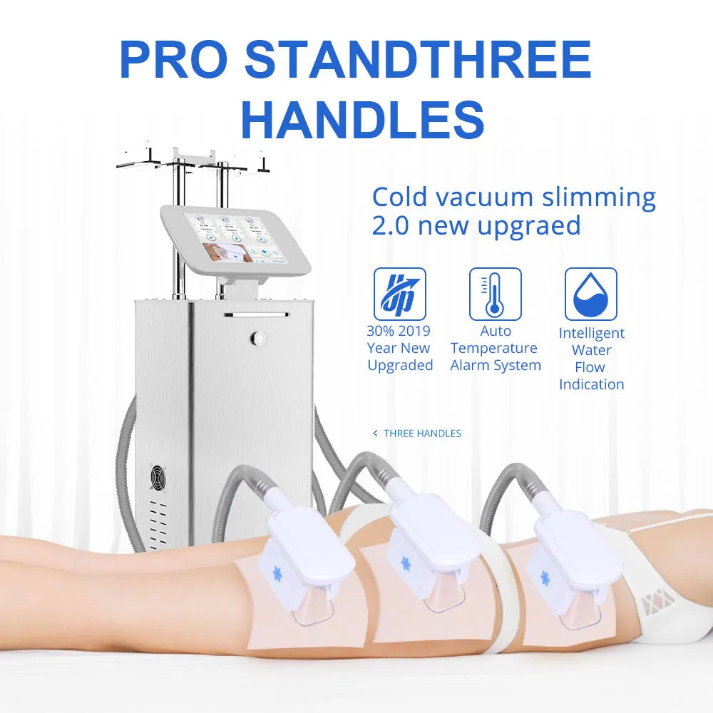3 Handles Vacuum Cooling Fat Freeze Cellulite Removal Body Shaping Machine Spa - Foreverfly