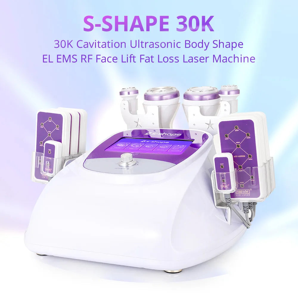 6 In 1 30K S Shape Cavitation Machine With 160MW Laser - Foreverfly