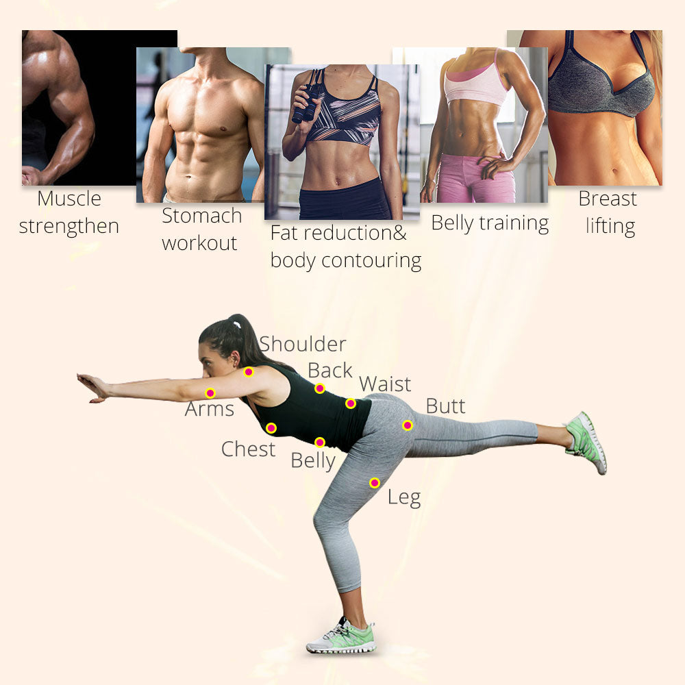 10 Pairs of EMS Pads And 1 Pair Breast Pads Vacumm Cupping Breast Enhancement Machine - Foreverfly