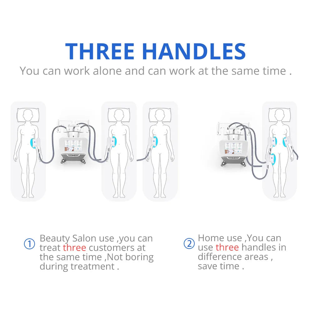 3 Handles Vacuum Cooling Fat Freeze Cellulite Removal Body Shaping Machine Spa - Foreverfly