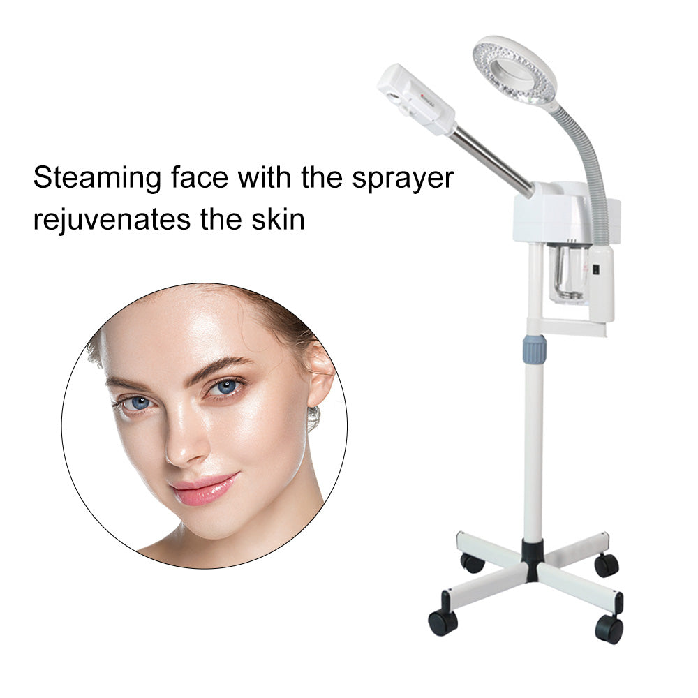2 In 1 Pro Facial Steamer + 5x Magnifying Lamp Ozone Salon Spa Beauty Equipment - Foreverfly