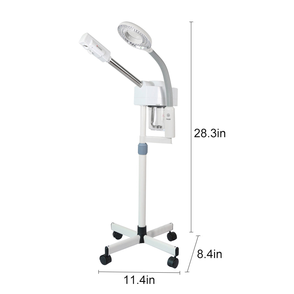2 In 1 Pro Facial Steamer + 5x Magnifying Lamp Ozone Salon Spa Beauty Equipment - Foreverfly
