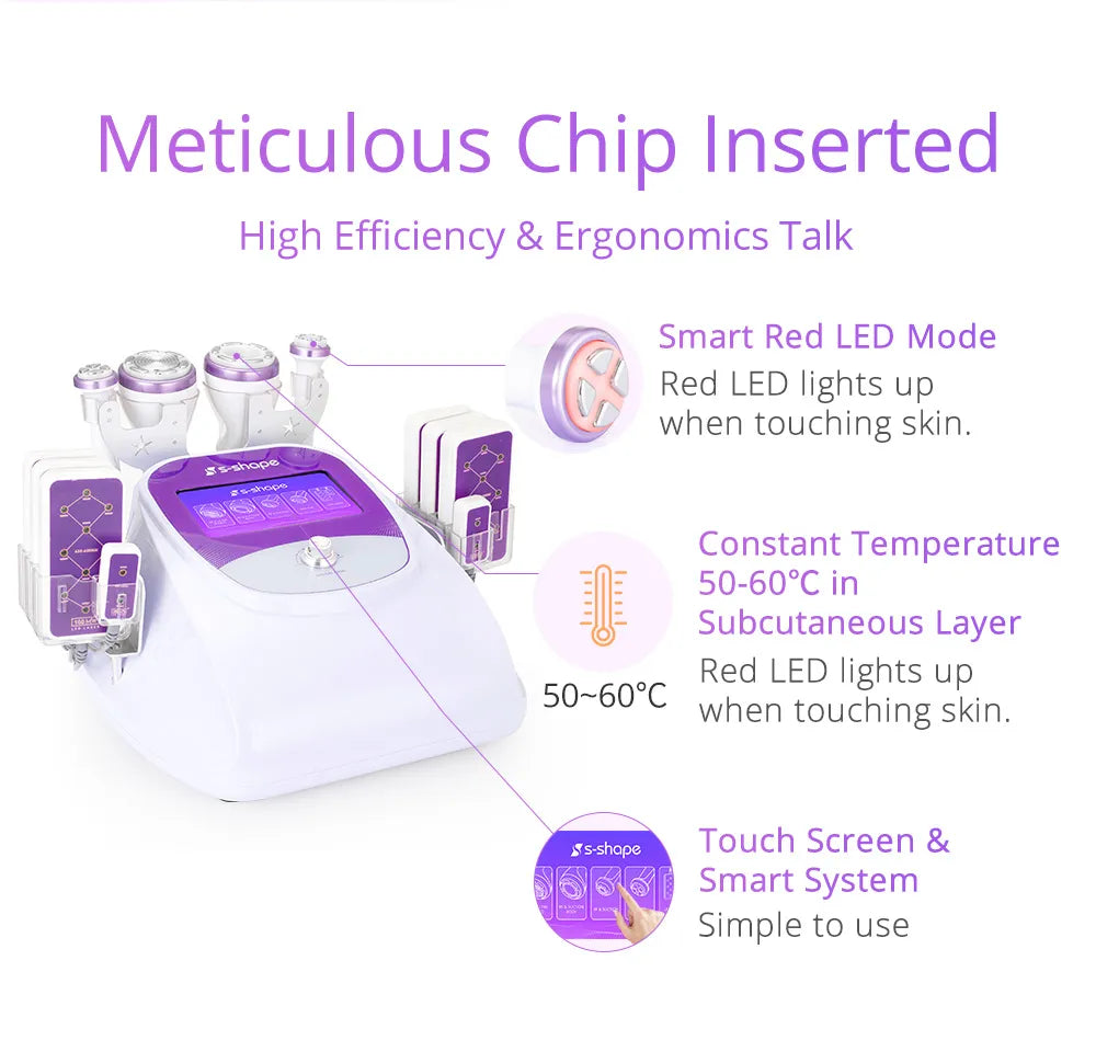 6 In 1 30K S Shape Cavitation Machine With 160MW Laser - Foreverfly