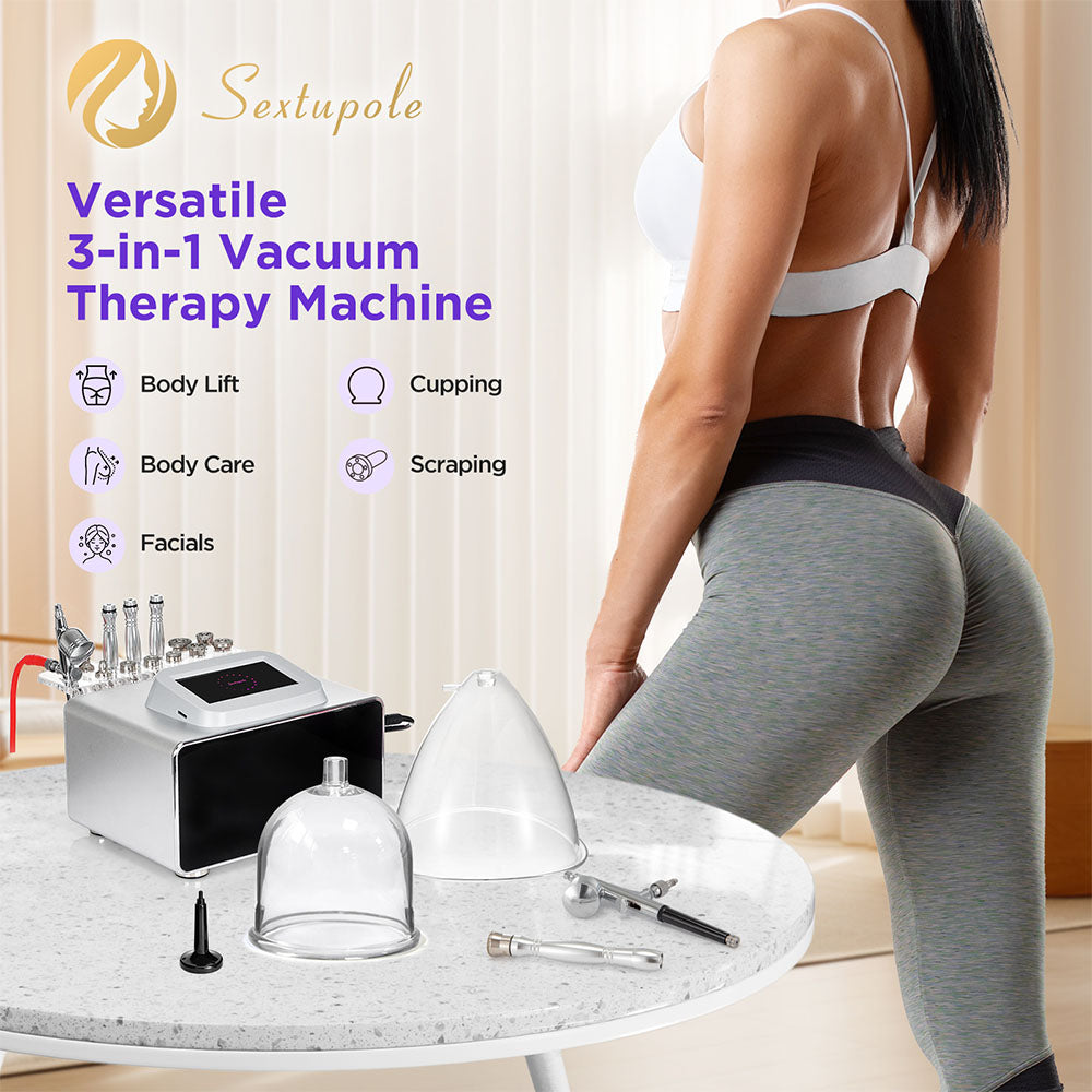 3 In 1 Vacuum Therapy Machine Microdermabrasion Spray Gun For Body Shape Facials - Foreverfly