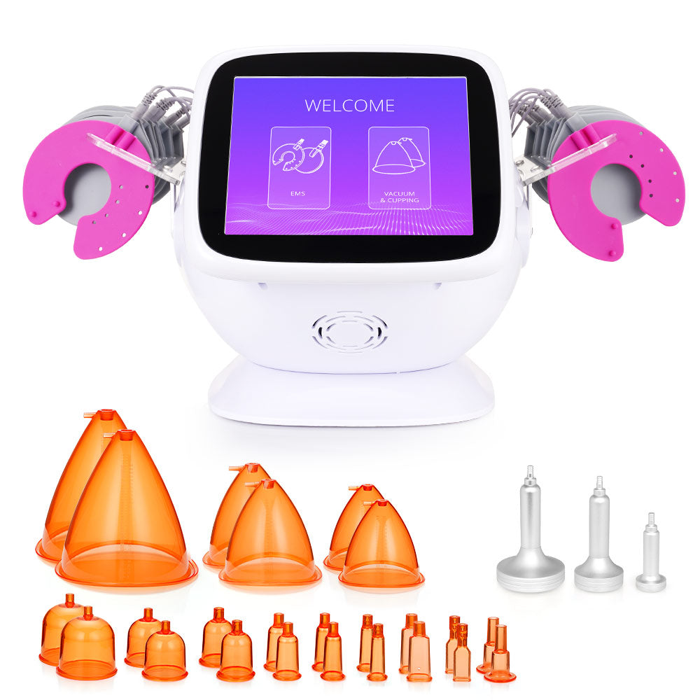 10 Pairs of EMS Pads And 1 Pair Breast Pads Vacumm Cupping Breast Enhancement Machine - Foreverfly