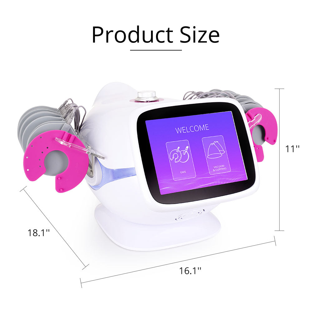10 Pairs of EMS Pads And 1 Pair Breast Pads Vacumm Cupping Breast Enhancement Machine - Foreverfly