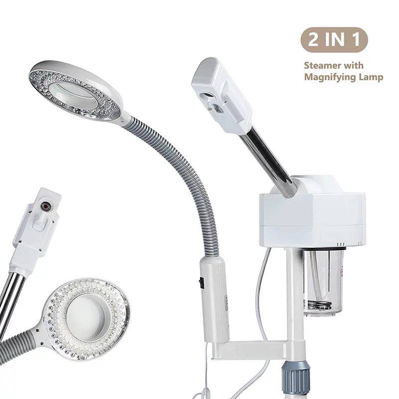 2 in 1 Professional Facial Steamer with Magnification Lamp - Foreverfly 