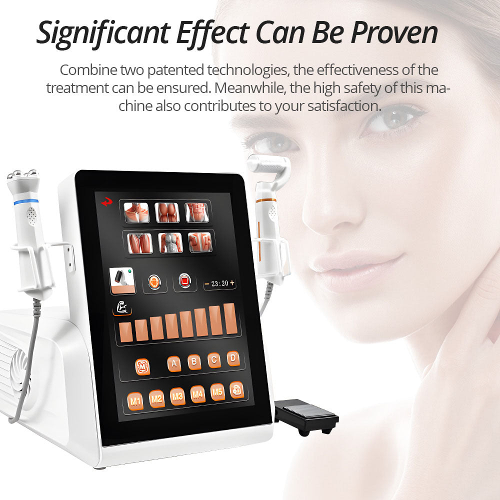 2in1 RF EMS Plasma Facial Beauty Machine Muscle Recovery Winkle Removal - Foreverfly 