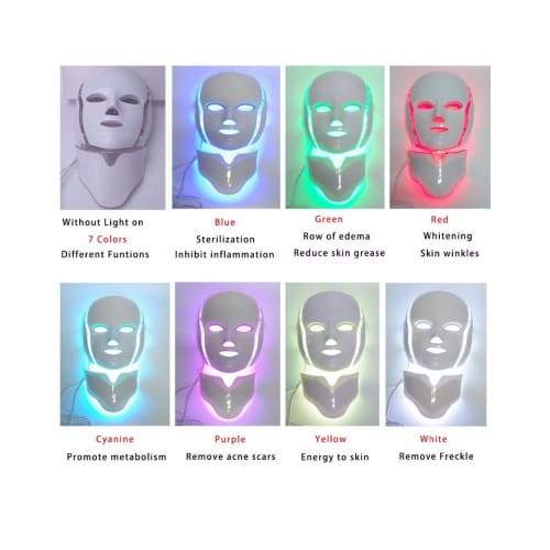 7 Colour Photon LED Face and Neck Mask - Foreverfly 