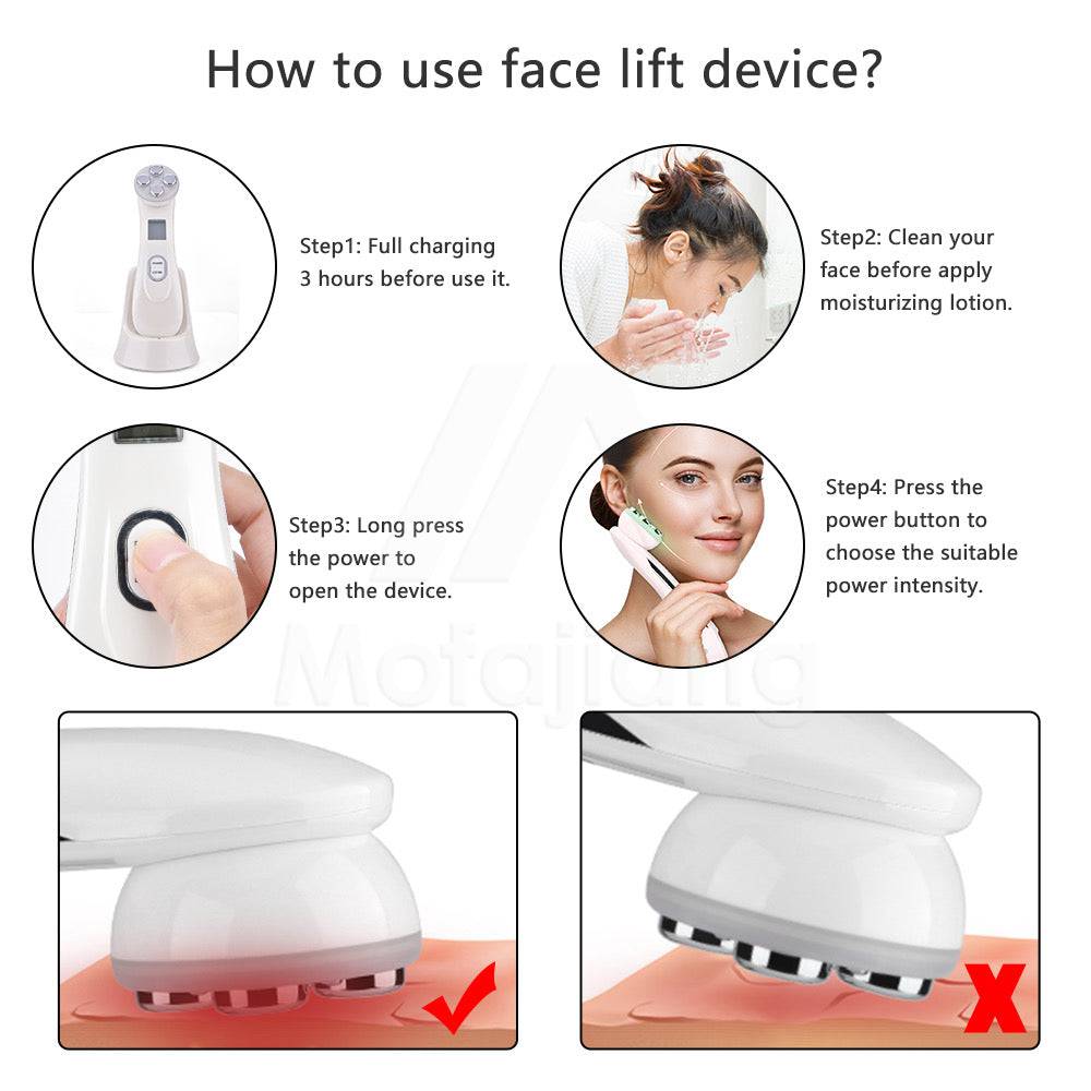 5 in 1 Facial Rejuvenation Device + Conductive Gel - Foreverfly 