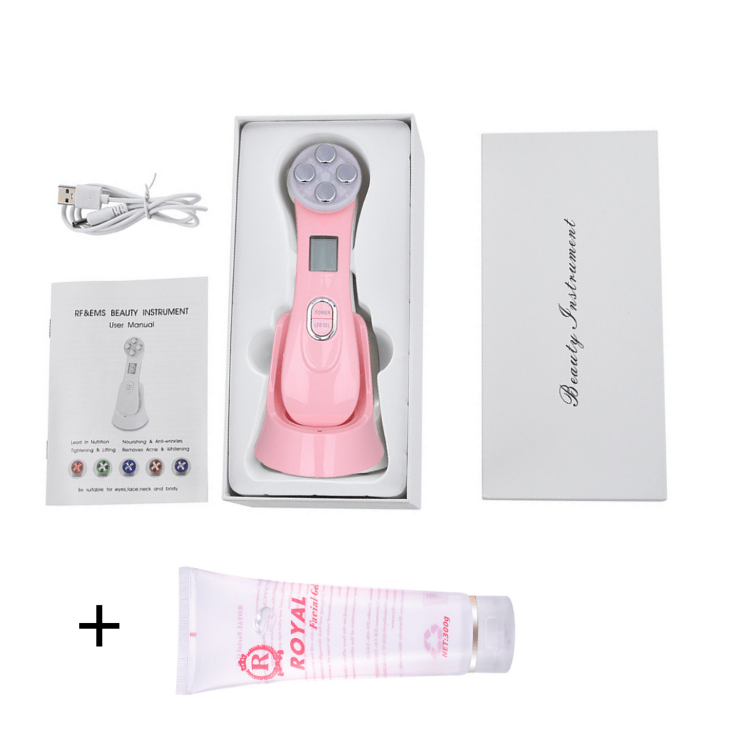 5 in 1 Facial Rejuvenation Device + Conductive Gel - Foreverfly 