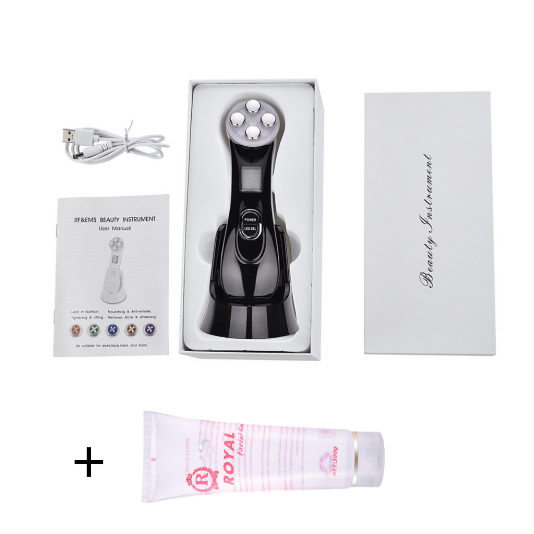 5 in 1 Facial Rejuvenation Device + Conductive Gel - Foreverfly 