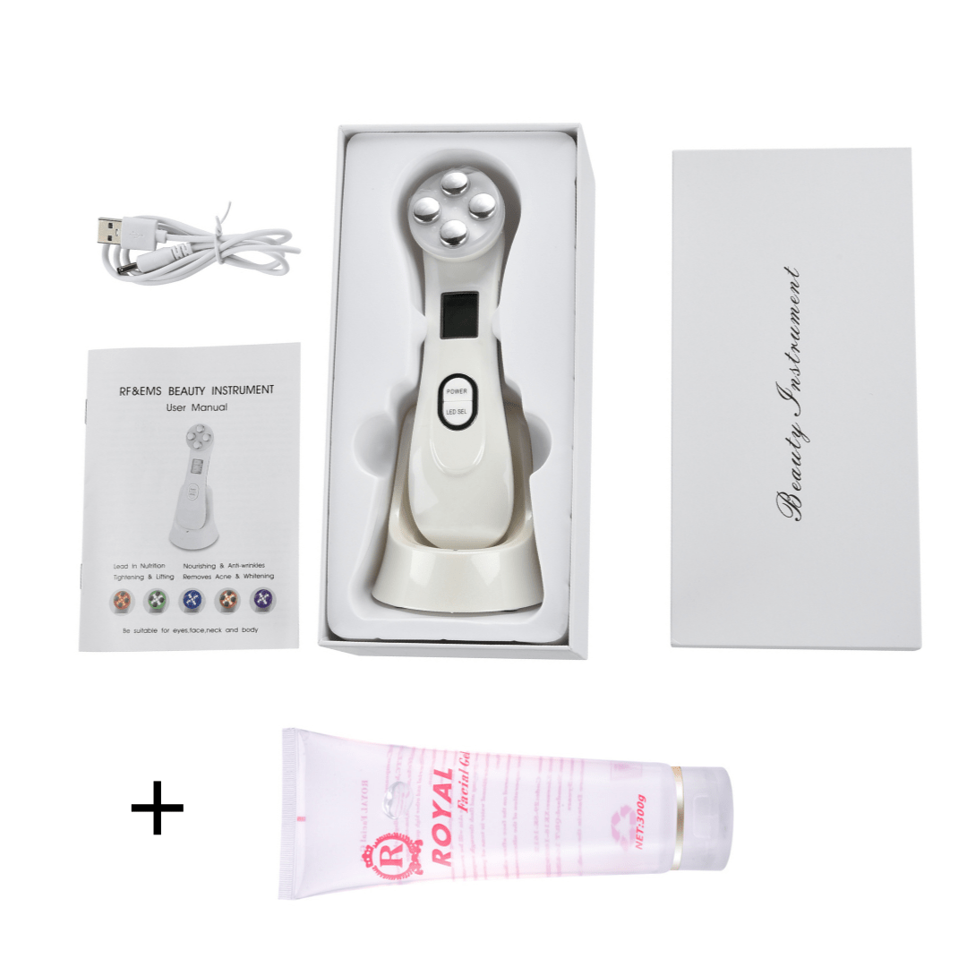 5 in 1 Facial Rejuvenation Device + Conductive Gel - Foreverfly 