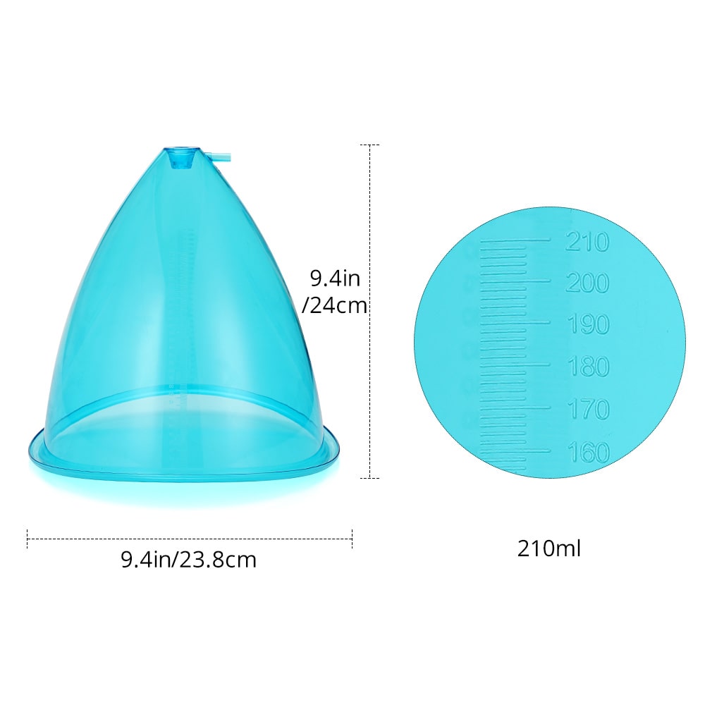 210ml Blue Cup For Vacuum Therapy Machine[1 Pair] - Foreverfly 